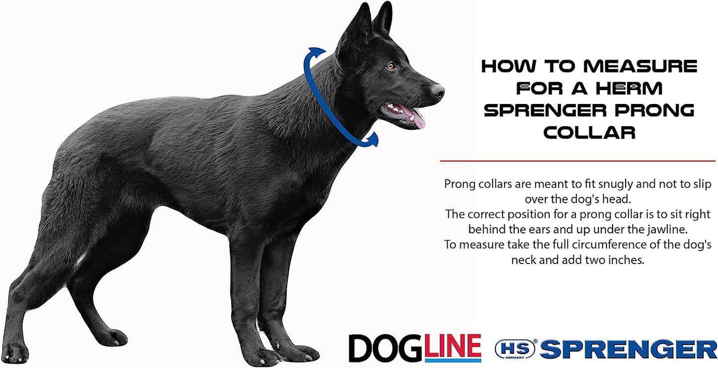 Prong Dog Training Collar Ultra-Plus Chrome Plated Steel Pet Pinch No-Pull for Dogs anti Pull Made in Germany 2.25Mm X 13In Small