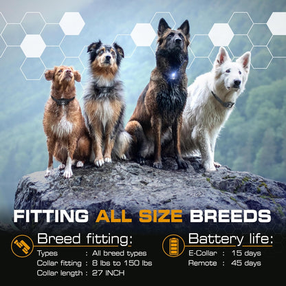 Shock Collar for Dogs [Ultra K9] 124 Training Levels, 4 Powerful Modes with Night-Light and ¾ Mile Range 100% Safe Dog Training Collars for Large Dogs IP67 Waterproof E Collar