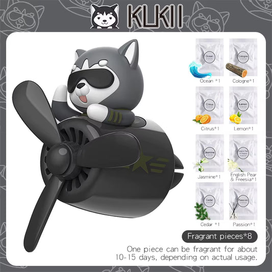 Bear Pilot Car Air Freshener Flavor Dog Vent Perfume Diffuser Fragrance Scent Auto Deroration Acccessories Aromatherapy Auto