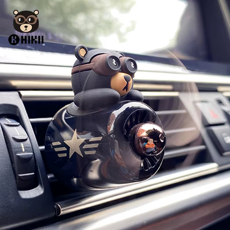Bear Pilot Car Air Freshener Flavor Dog Vent Perfume Diffuser Fragrance Scent Auto Deroration Acccessories Aromatherapy Auto