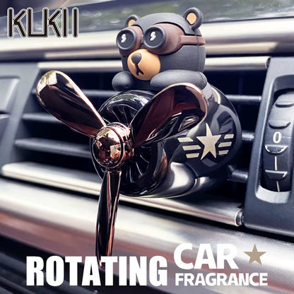 Bear Pilot Car Air Freshener Flavor Dog Vent Perfume Diffuser Fragrance Scent Auto Deroration Acccessories Aromatherapy Auto