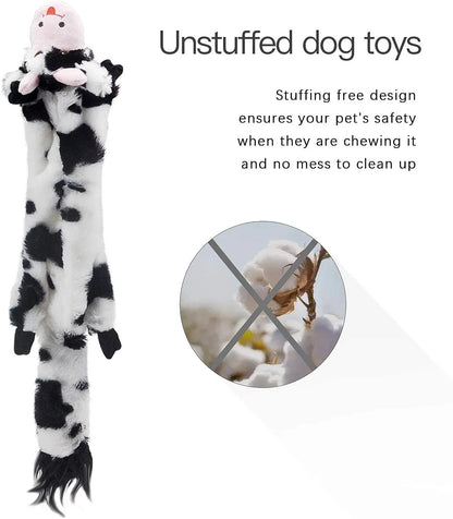 Dog Squeaky Toys 5 Pack Pet Crinkle Toy No Stuffing Animals Plush Dog Chew for Large and Medium Doggie Teething for Boredom