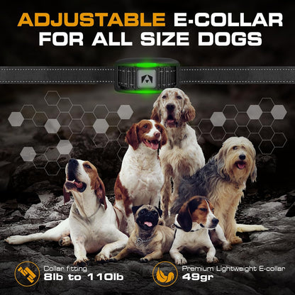 Dog Training Collar [2025 Edition] 123 Levels 1100Yd Range E Collar for Dogs Training 100% Waterproof Rechargeable, Dog Shock Collar with Remote Control