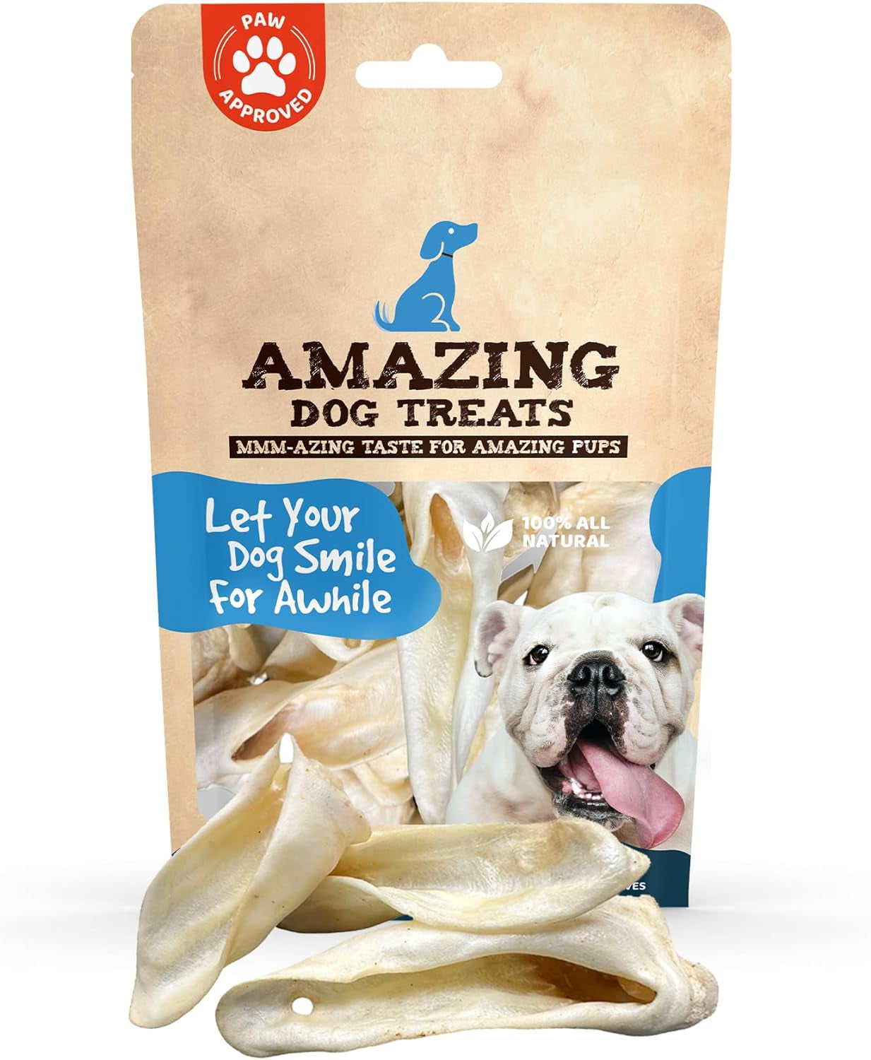 - Lamb Ears (25 Pcs/Pack)- Natural Dog Chews -Rawhide Alternative - Premium Choice Cut Lamb Ear Dog Bones