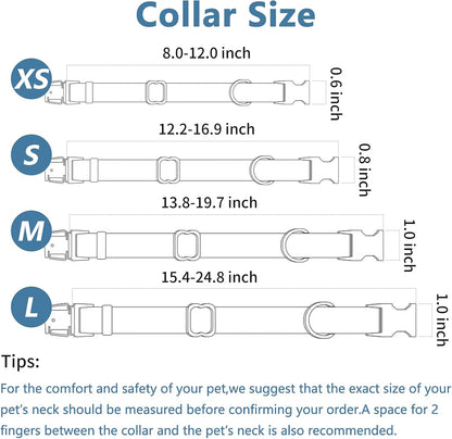 Soft Leather Dog Collar and Leash (6.6') Set - Stylish Rose Gold Heavy Duty Metal Buckle, 4 Adjustable Lengths Leash for Small Medium Large Dogs - Comfortable & Easy to Clean Pink M(13.8"-19.7")