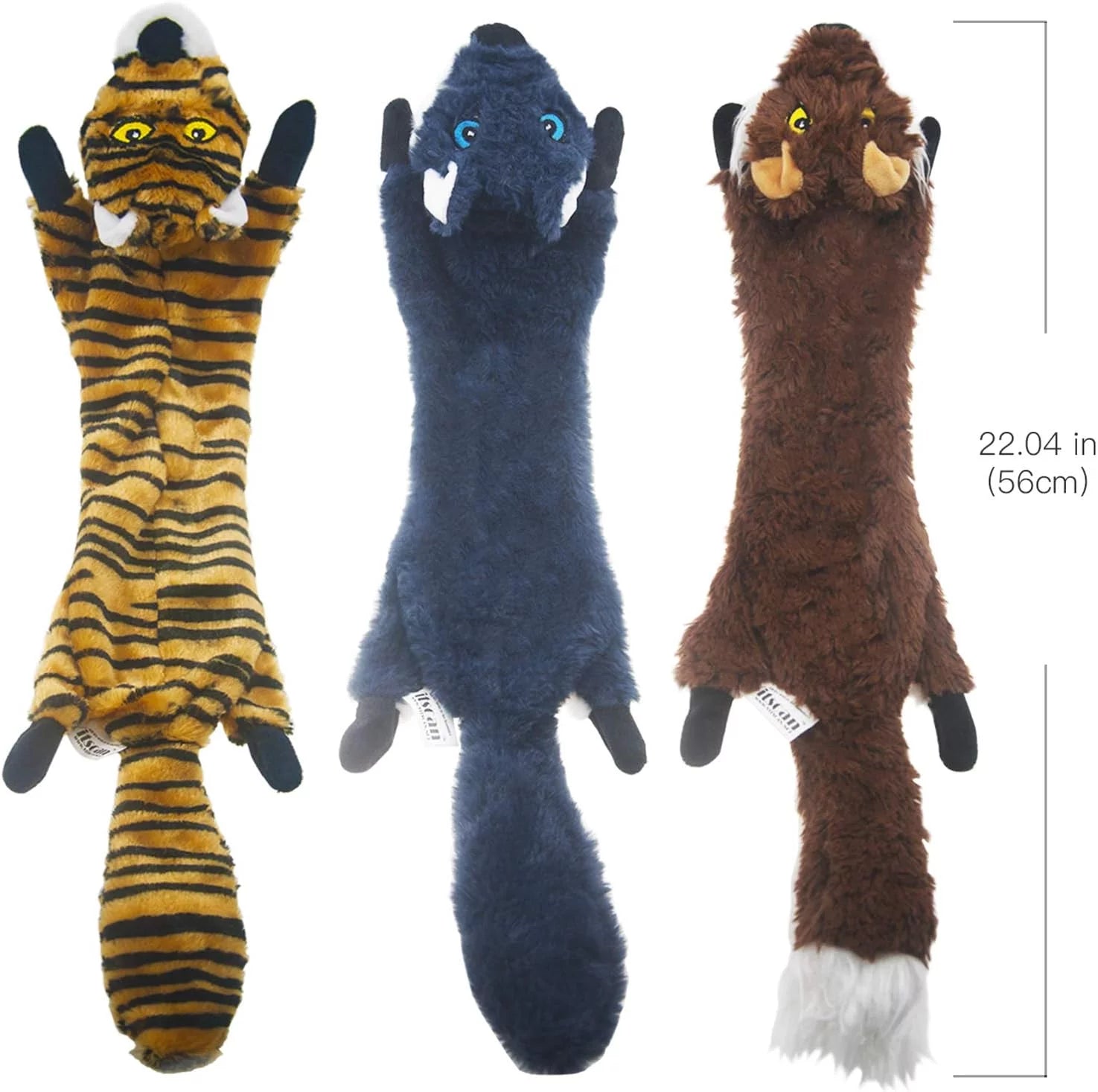 Dog Squeaky Toys 5 Pack Pet Crinkle Toy No Stuffing Animals Plush Dog Chew for Large and Medium Doggie Teething for Boredom