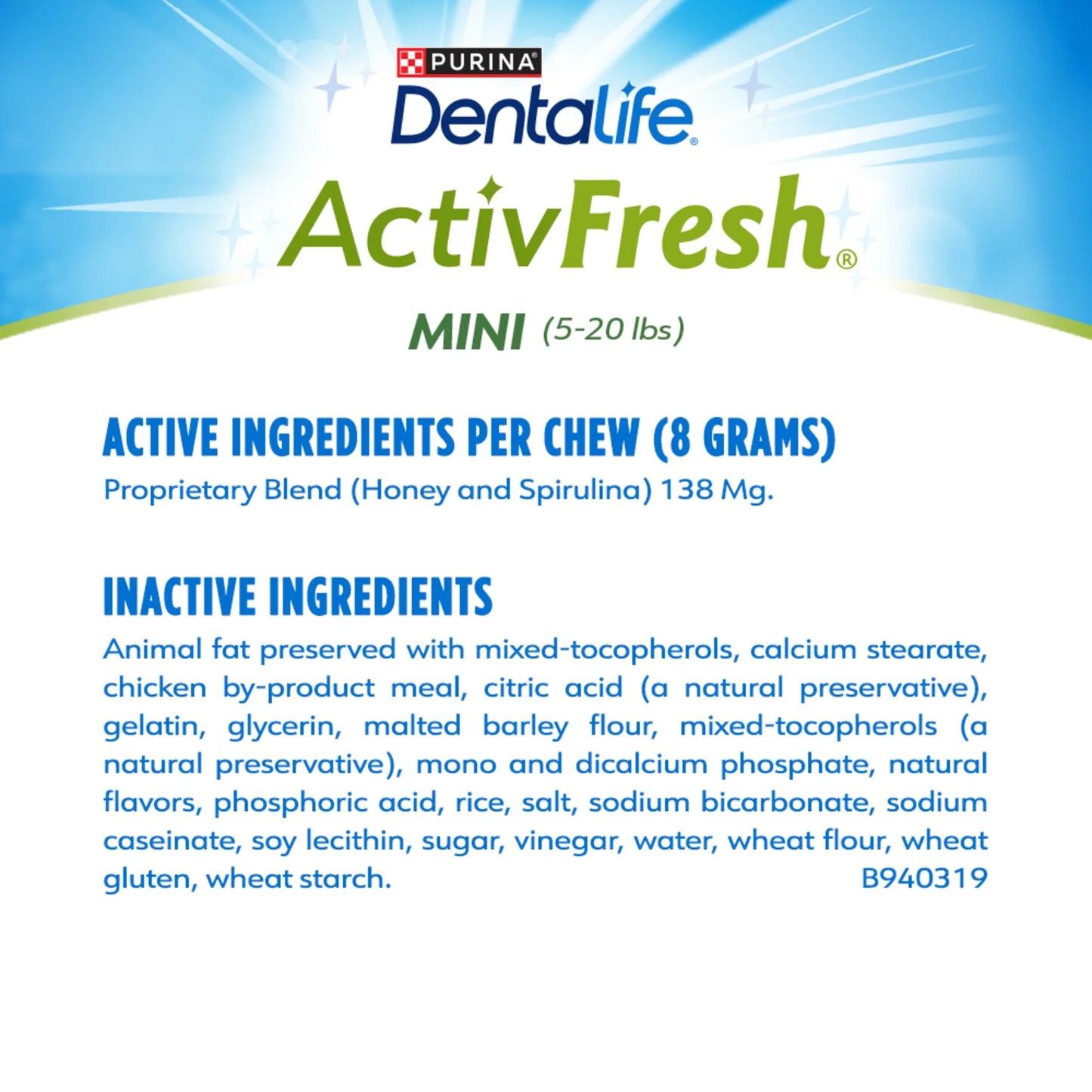 Purina  Activfresh Chicken Flavor Toy Breed Adult Dental Chews for Dogs – 16.9 Oz