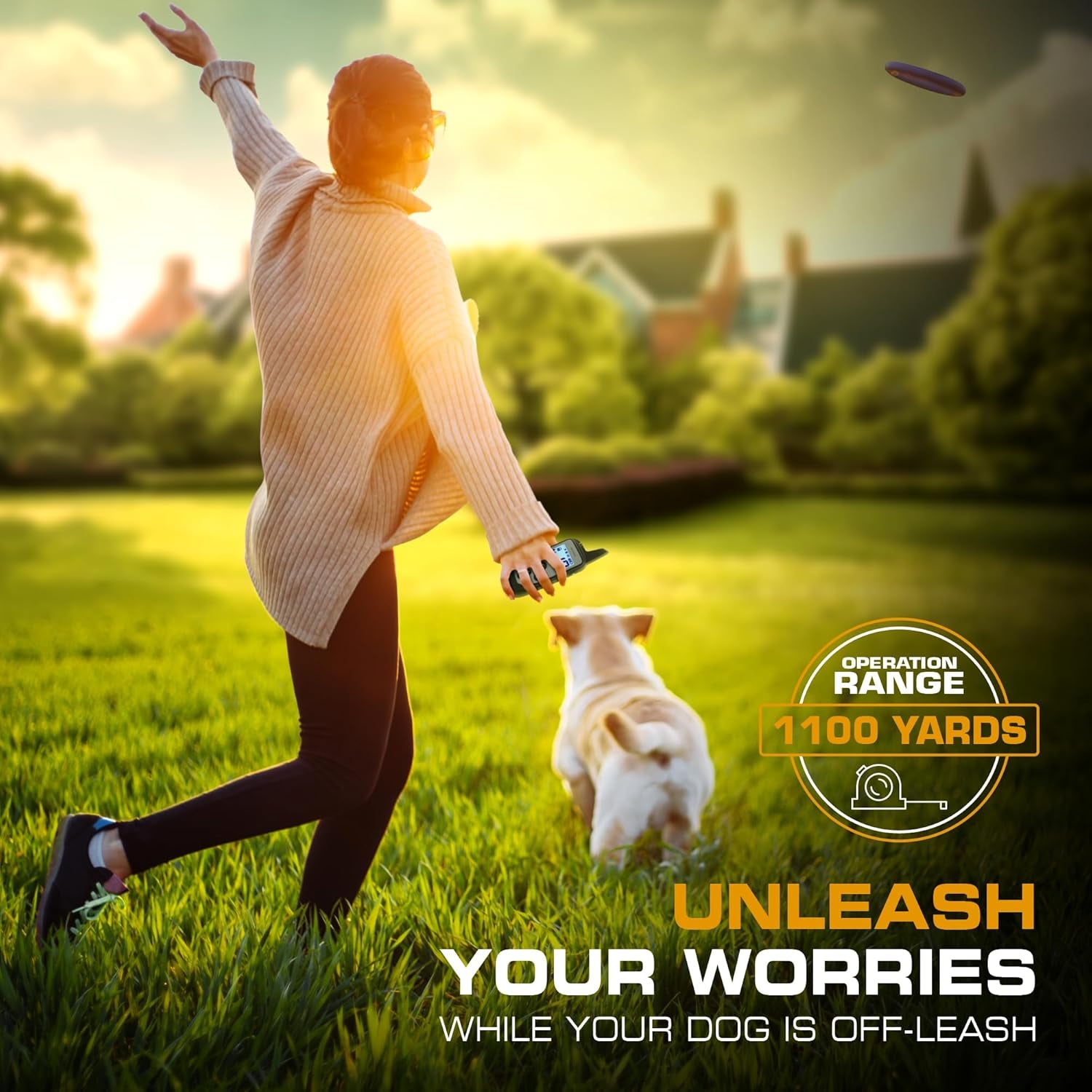 Dog Training Collar [2025 Edition] 123 Levels 1100Yd Range E Collar for Dogs Training 100% Waterproof Rechargeable, Dog Shock Collar with Remote Control