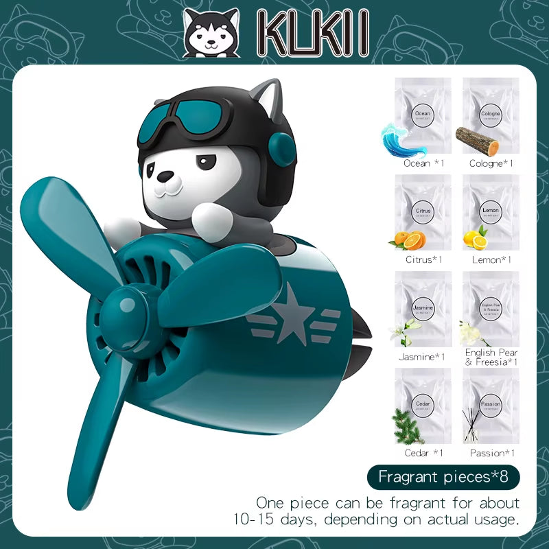 Bear Pilot Car Air Freshener Flavor Dog Vent Perfume Diffuser Fragrance Scent Auto Deroration Acccessories Aromatherapy Auto