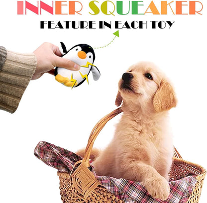 Dog Squeaky Toys for Small Dogs,Stuffed Animal Puppy Toy,Cute Puppy Chew Toy for Dog Teething, for Small to Medium Dogs,Soft Plush Pet Toys Pack 12 in Gift Box