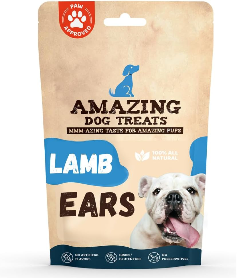 - Lamb Ears (25 Pcs/Pack)- Natural Dog Chews -Rawhide Alternative - Premium Choice Cut Lamb Ear Dog Bones