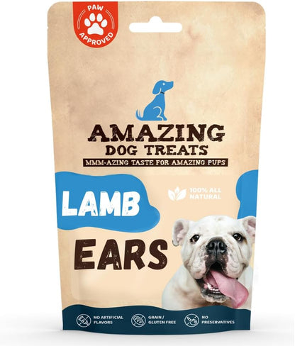 - Lamb Ears (25 Pcs/Pack)- Natural Dog Chews -Rawhide Alternative - Premium Choice Cut Lamb Ear Dog Bones