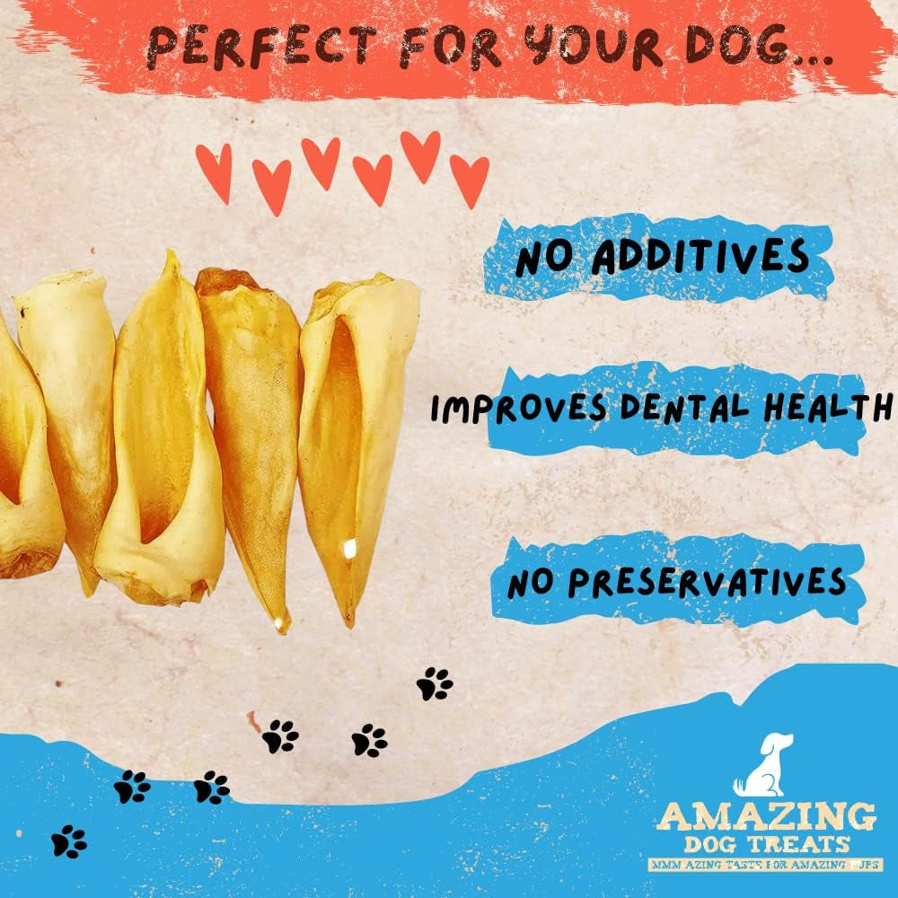 - Lamb Ears (25 Pcs/Pack)- Natural Dog Chews -Rawhide Alternative - Premium Choice Cut Lamb Ear Dog Bones
