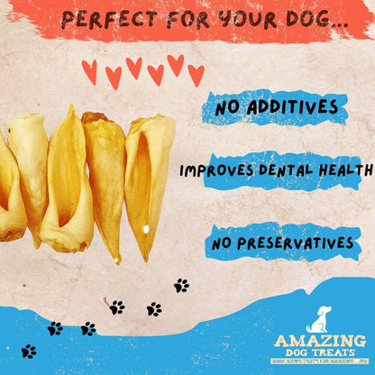 - Lamb Ears (25 Pcs/Pack)- Natural Dog Chews -Rawhide Alternative - Premium Choice Cut Lamb Ear Dog Bones
